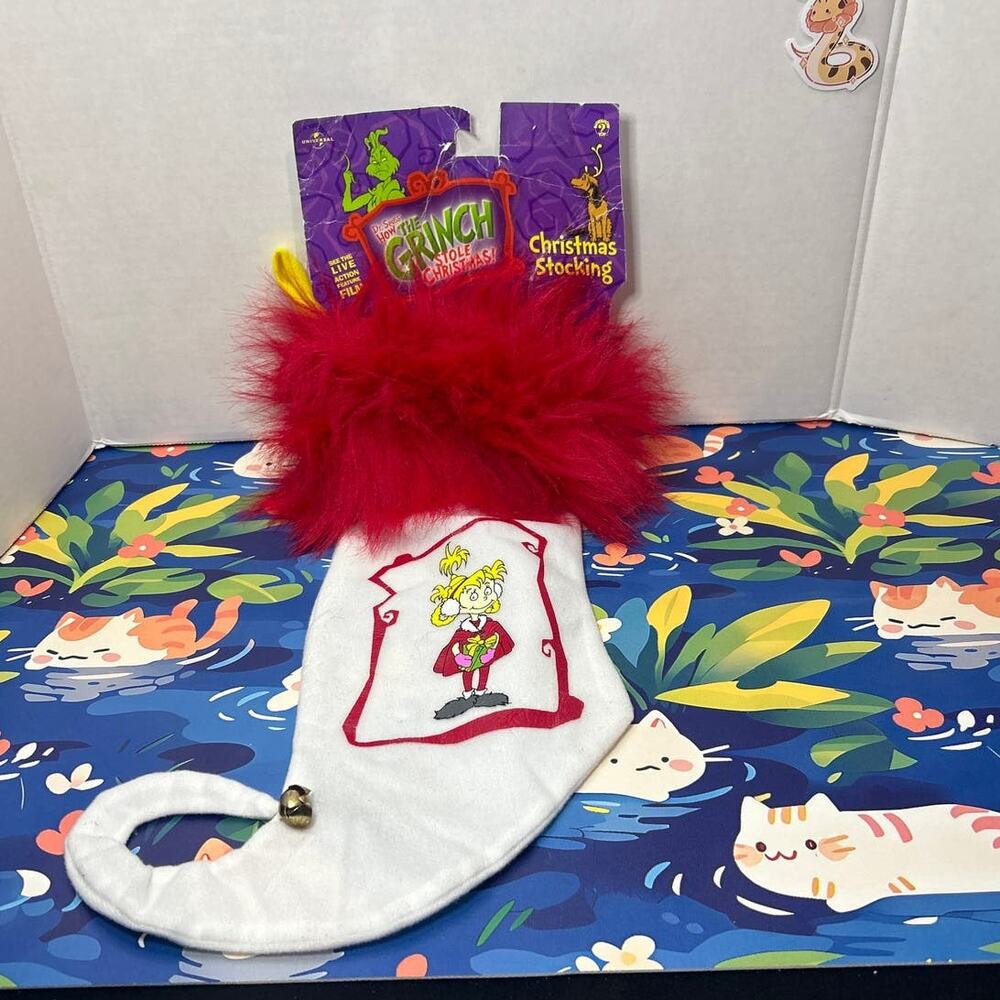 Furry Cindy Lou Who Stocking How the Grinch Stole Christmas 2000 Universal